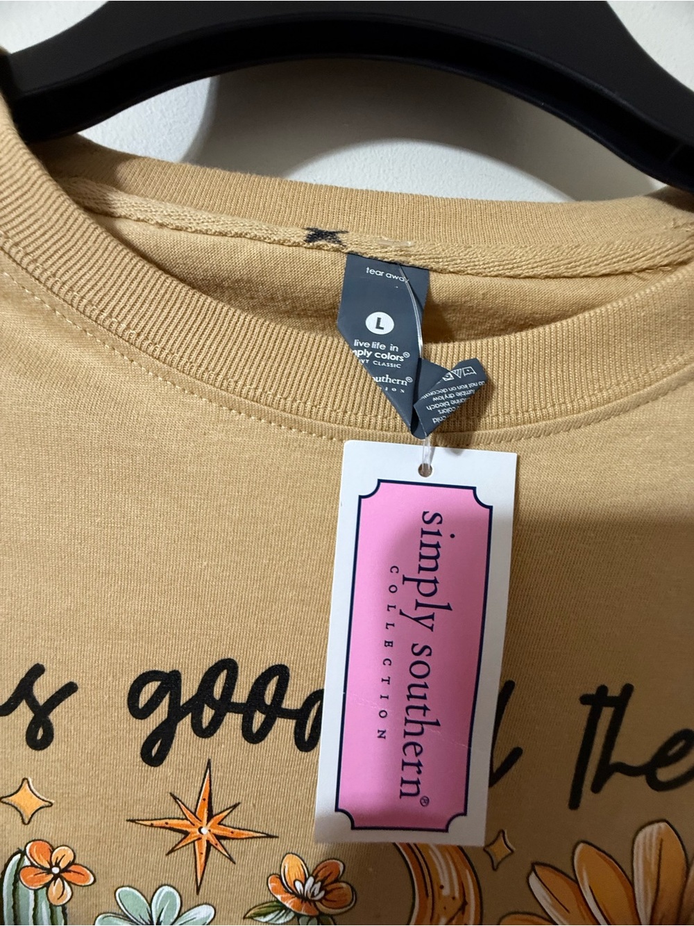NWT Simply Southern God is Good t-shirt Size L - Picture 3 of 3